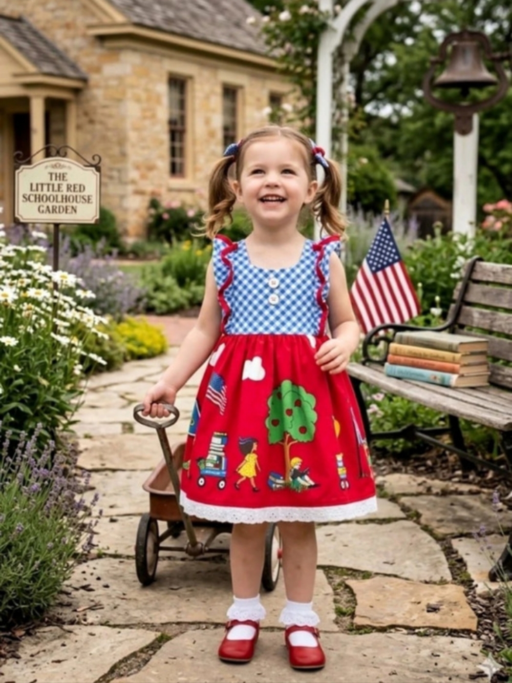 Eleanor Rose Bookworm Schoolhouse Dress Size 2 Years